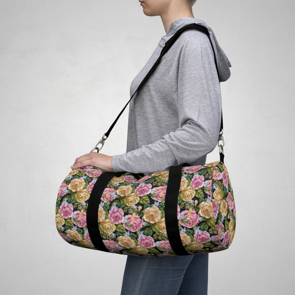 Vintage Floral Duffel Bag