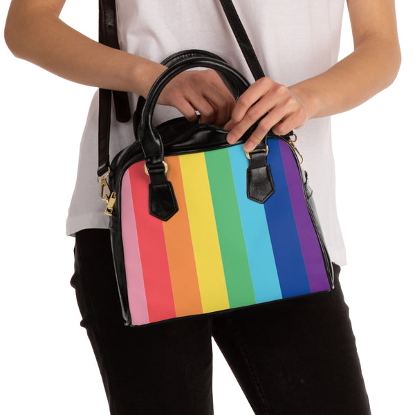 Rainbow Chunk Shoulder Handbag