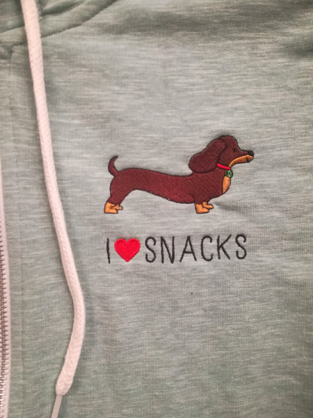 I Love Snacks slim fit hoodie