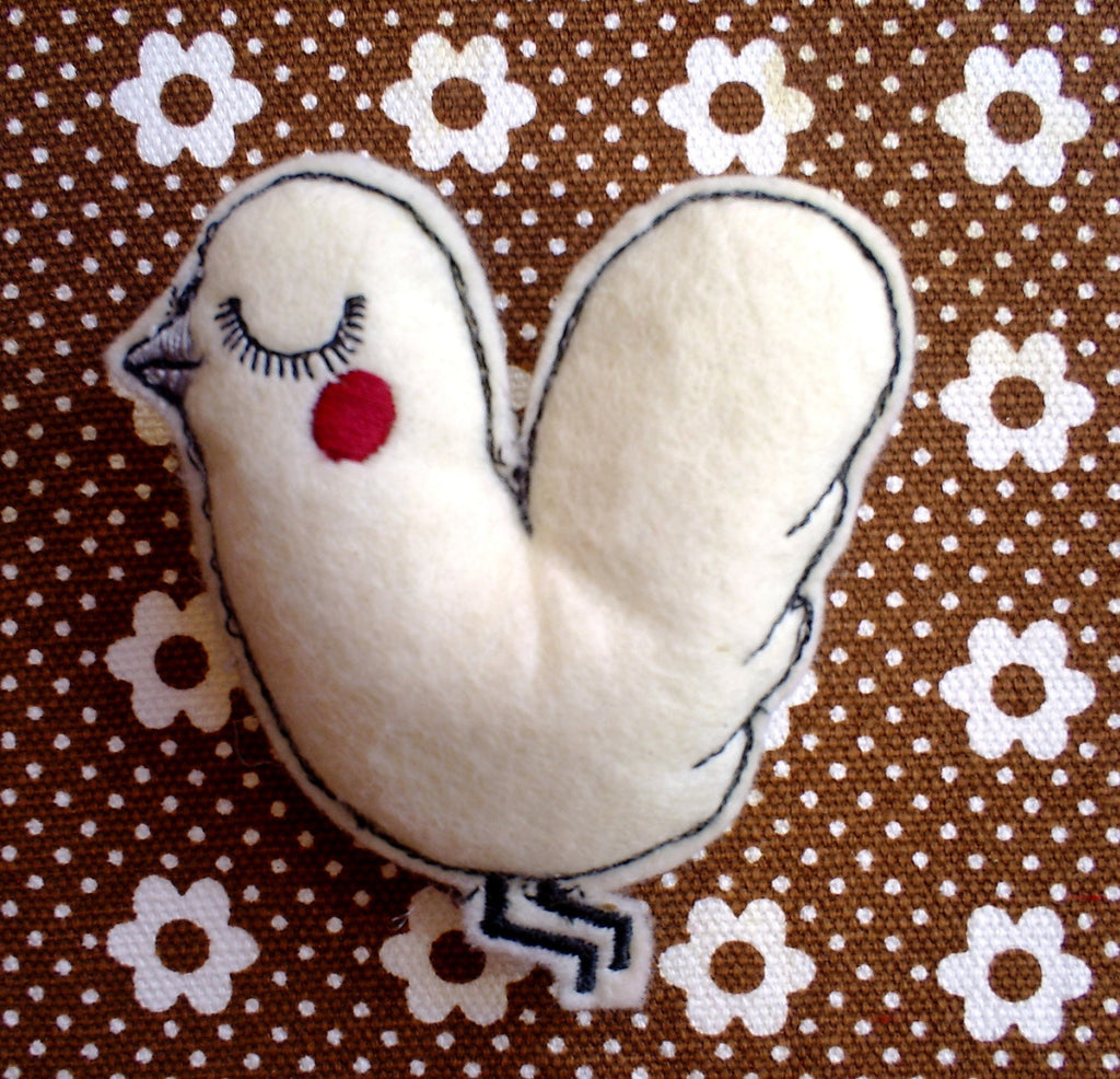 Felt Pigeon Pin - Kate Garey