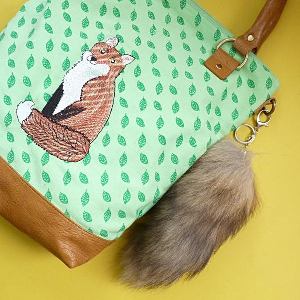 Faux Fur Fox Tail Bag Charm - Kate Garey