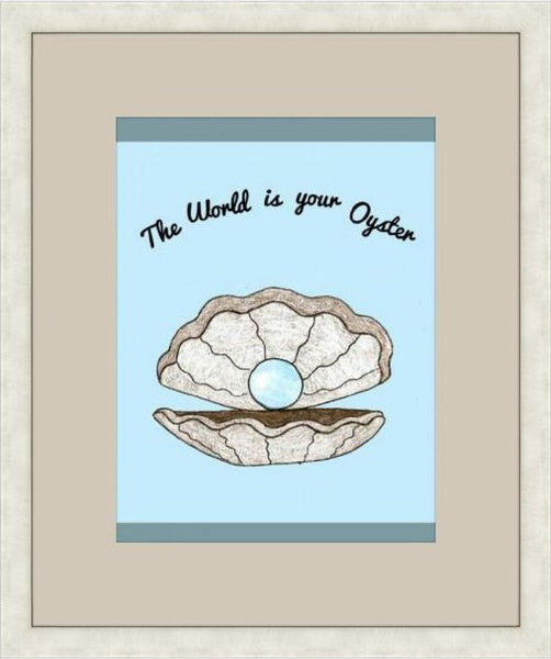 The World is your Oyster A4 Print - Kate Garey