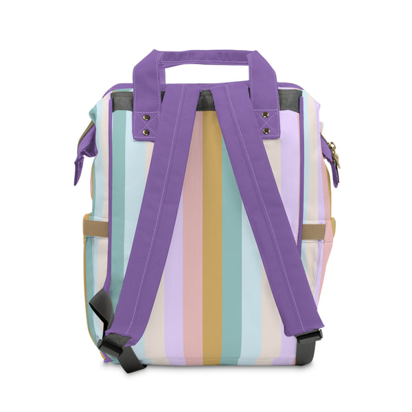 Pastel Rainbo Stripe Diaper Backpack