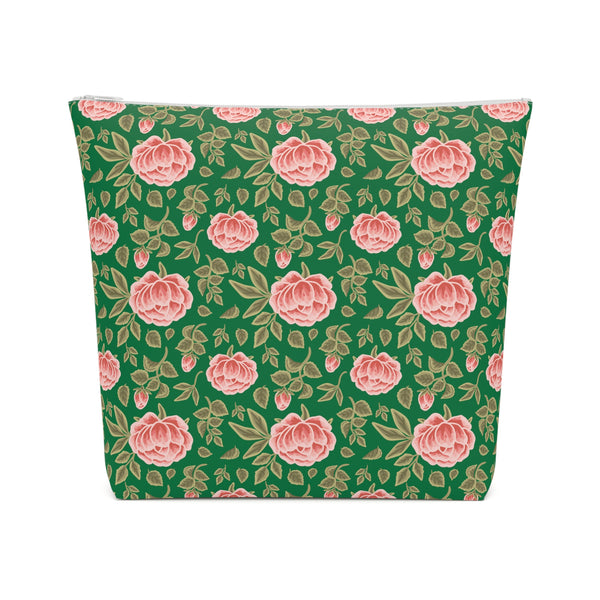 Vintage Peony Cosmetic Bag Green