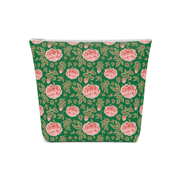 Vintage Peony Cosmetic Bag Green