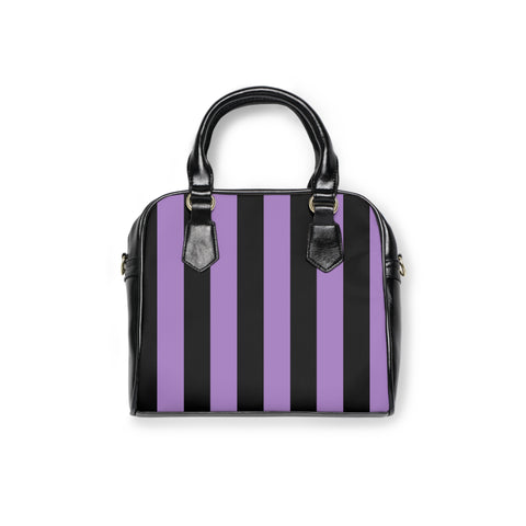 Blackcurrant candy stripe handbag