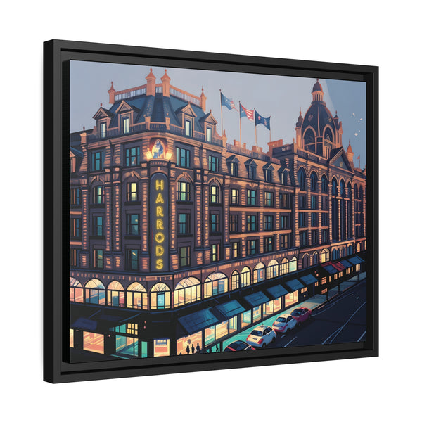 Harrods London City Portrait on Canvas