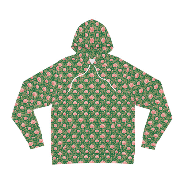 Vintage Peony Hoodie Green