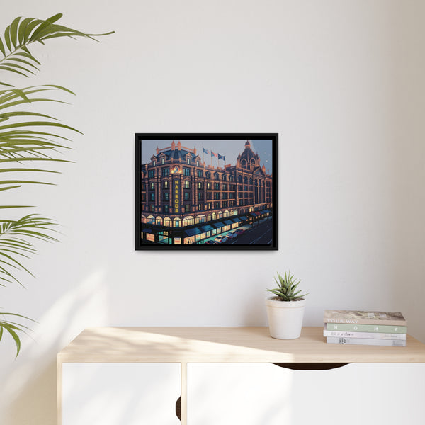 Harrods London City Portrait on Canvas