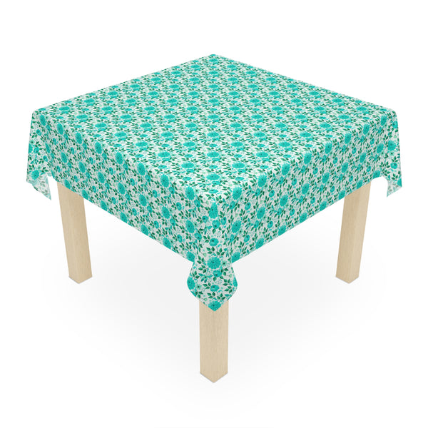 Vintage Minty Floral Tablecloth