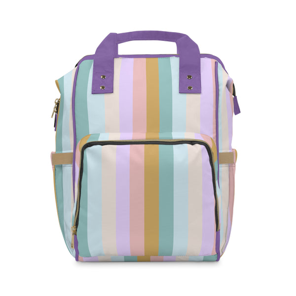 Pastel Rainbo Stripe Diaper Backpack
