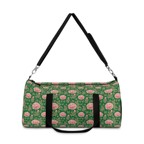 Vintage Peony Duffel Bag Green