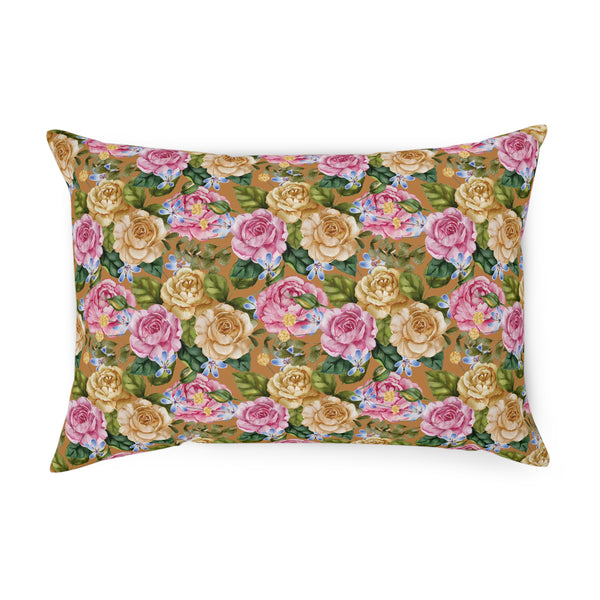 Tan Granny Floral Cushion