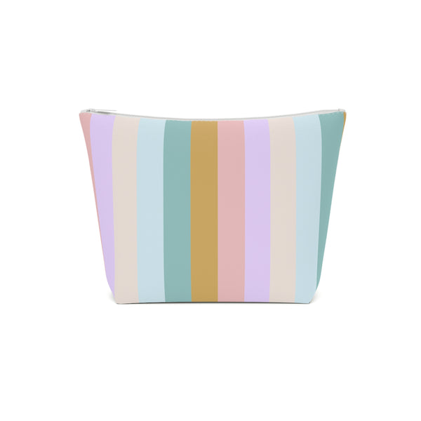 Pastel Rainbo Stripe Cosmetic Bag