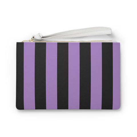 Blackcurrant Liquorice Stripe Clutch Bag