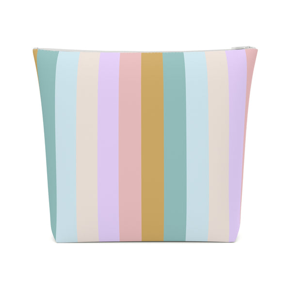 Pastel Rainbo Stripe Cosmetic Bag