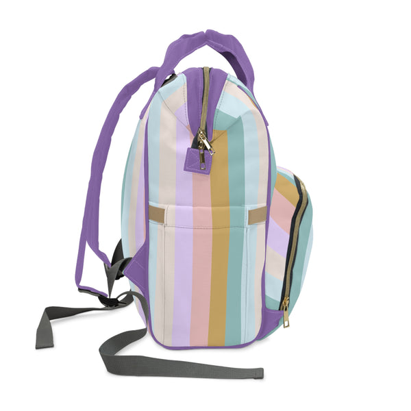 Pastel Rainbo Stripe Diaper Backpack