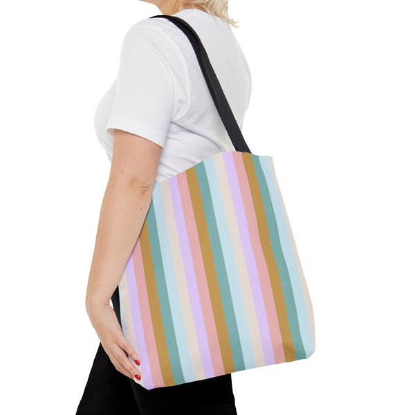 Candy stripe tote