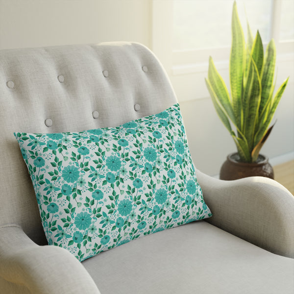 Vintage Minty Flowers Cushion