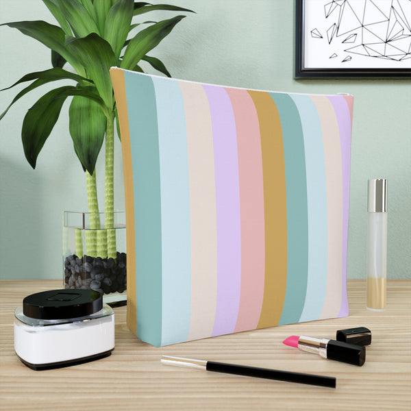Pastel Rainbo Stripe Cosmetic Bag