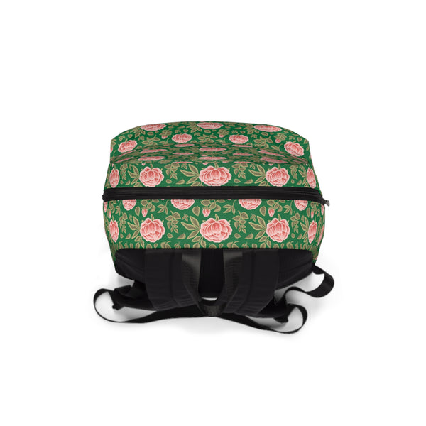 Vintage Peony Classic Backpack Green