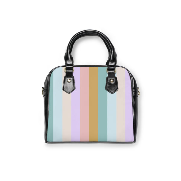 Pastel Rainbo Stripe Shoulder Handbag