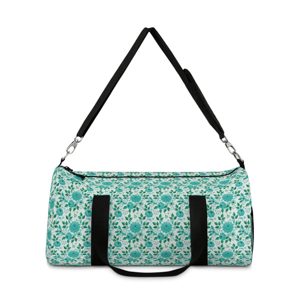 Vintage Minty Floral Duffel Bag