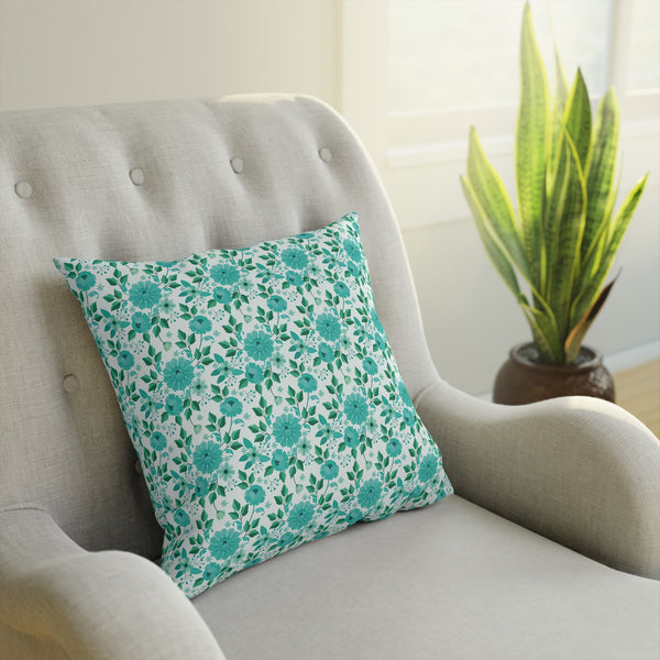 Vintage Minty Flowers Cushion