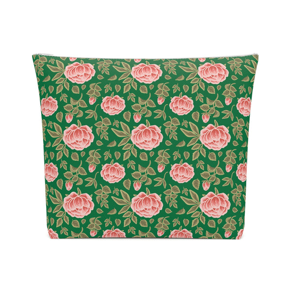 Vintage Peony Cosmetic Bag Green