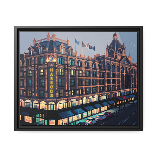 Harrods London City Portrait on Canvas