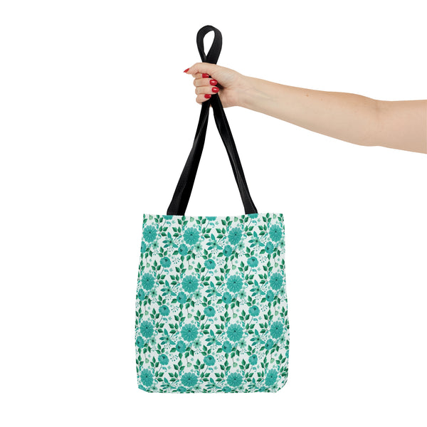 Vintage Minty Floral Tote Bag