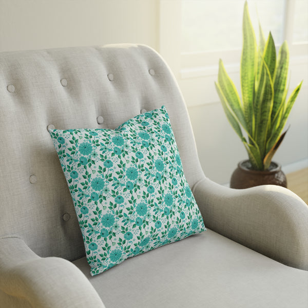 Vintage Minty Flowers Cushion