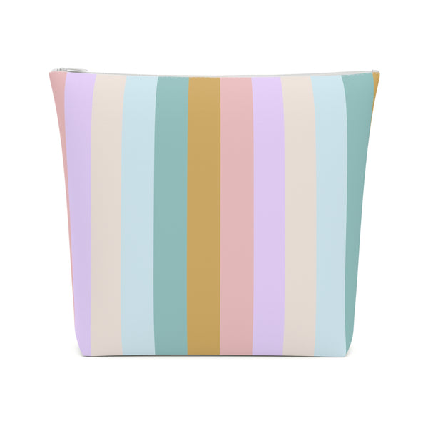 Pastel Rainbo Stripe Cosmetic Bag
