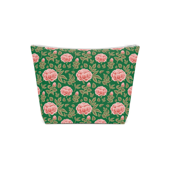 Vintage Peony Cosmetic Bag Green