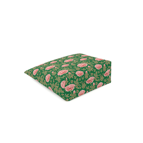 Vintage Peony Cosmetic Bag Green