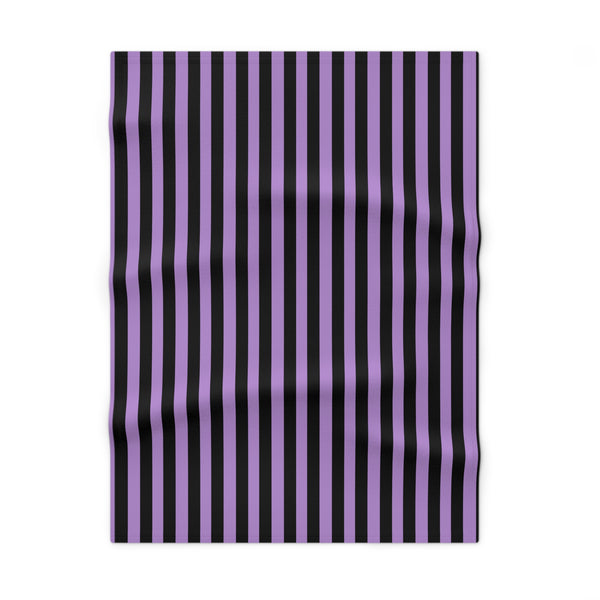 Blackcurrent Liquorice Stripe Fleece Baby Blanket