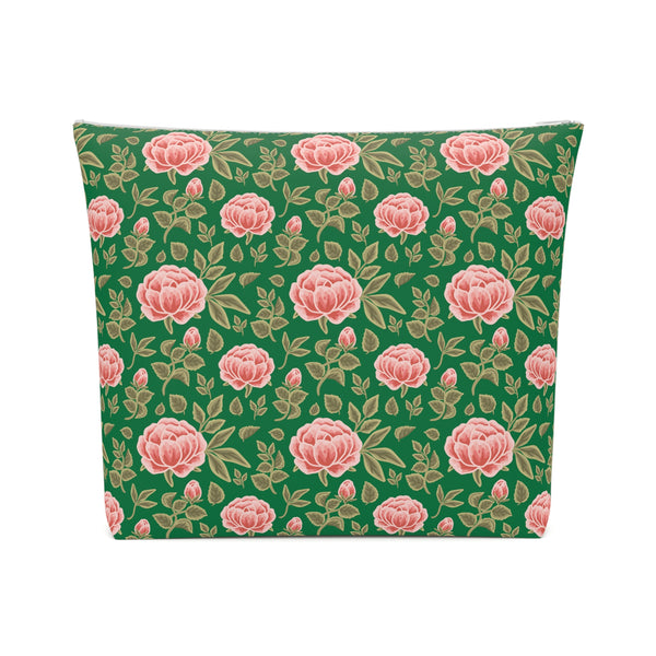 Vintage Peony Cosmetic Bag Green