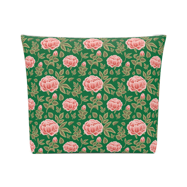 Vintage Peony Cosmetic Bag Green