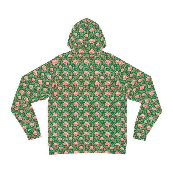 Vintage Peony Hoodie Green