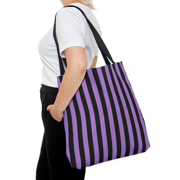 Blackcurrant Liquorice Stripe Tote Bag