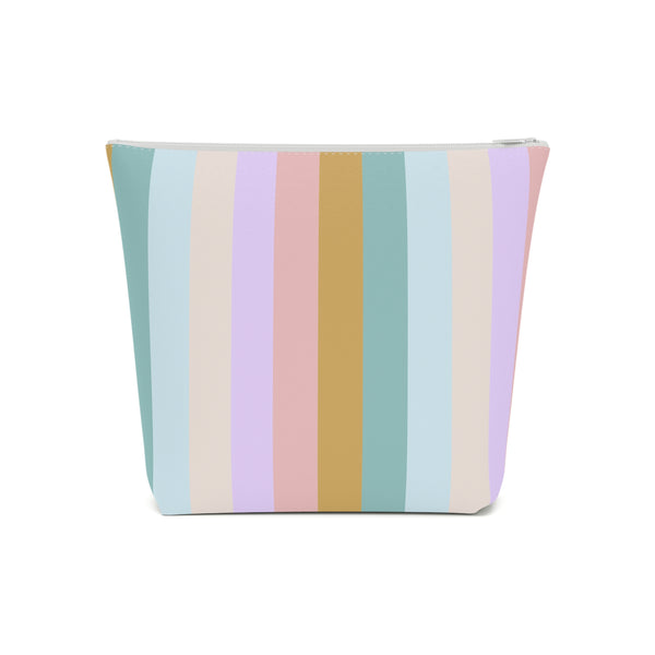 Pastel Rainbo Stripe Cosmetic Bag