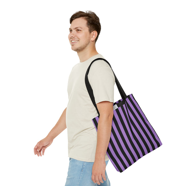 Blackcurrant Liquorice Stripe Tote Bag