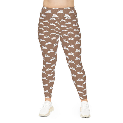 White rabbit plus size leggings