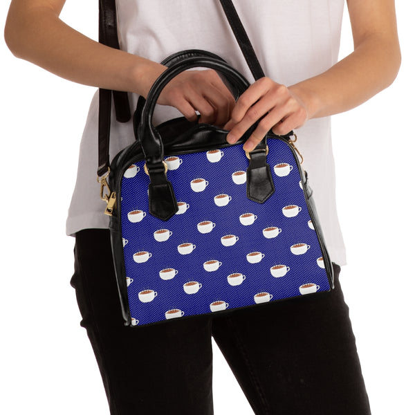 Tea cups print handbag