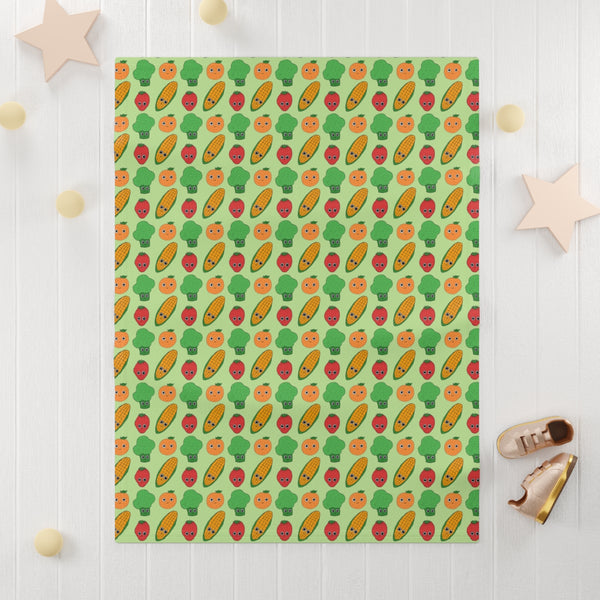 Veggie Garden Fleece Baby Blanket