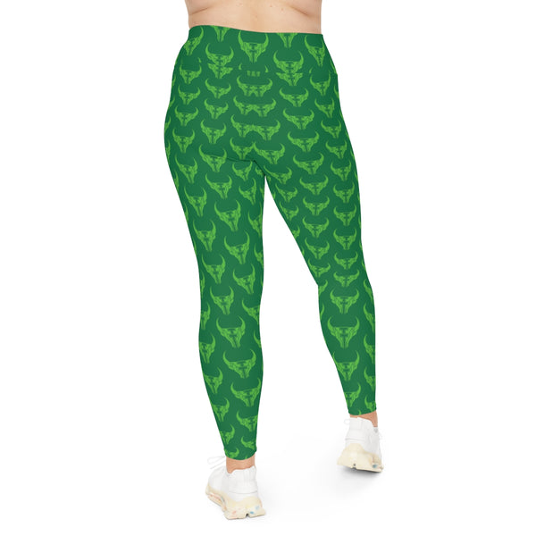 TT Cyber Plus Size Leggings Green