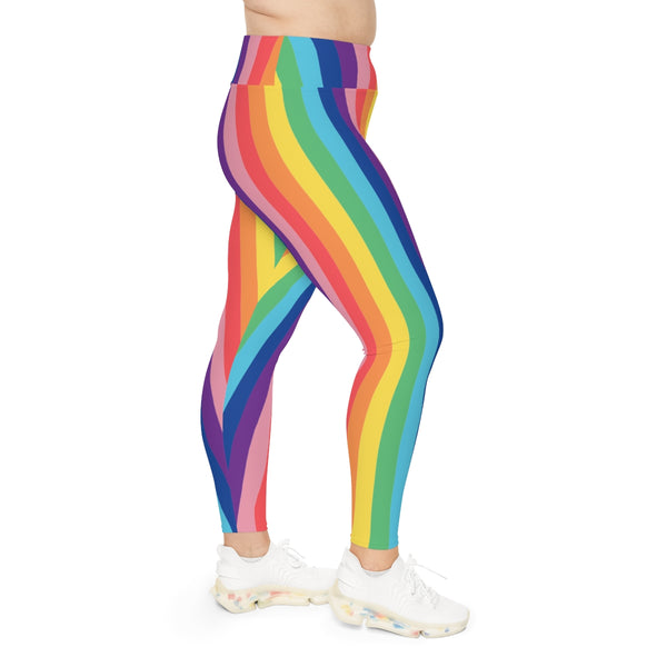 Rainbow Chunk Plus Size Leggings