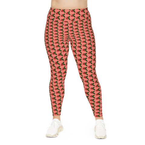 Christmas Holly Plus Size Leggings
