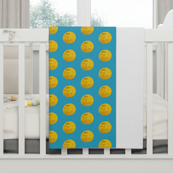 Happy Sun by Arwen Fleece Baby Blanket