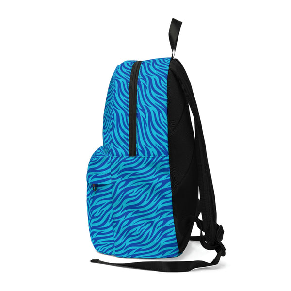 Blue animal print backpack